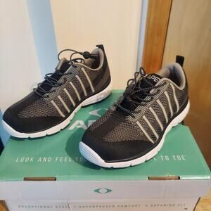 Apex Bolt A7000 Men's US 7 X-Wide Black Knit Lace Up Running Sneaker Shoes NWOT